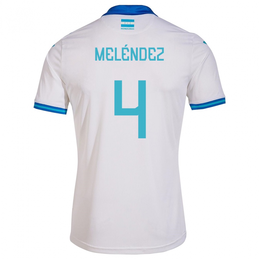 Niño Camiseta Honduras Carlos Meléndez #4 Blanco 1ª Equipación 24-26 La Camisa Argentina