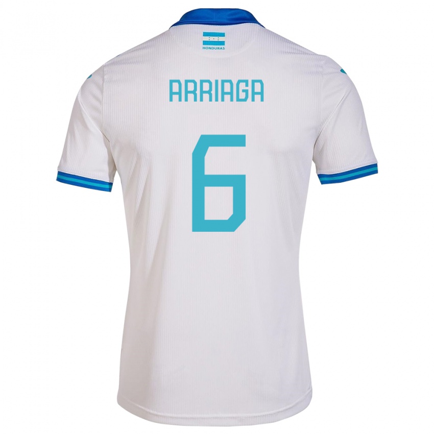 Niño Camiseta Honduras Javier Arriaga #6 Blanco 1ª Equipación 24-26 La Camisa Argentina