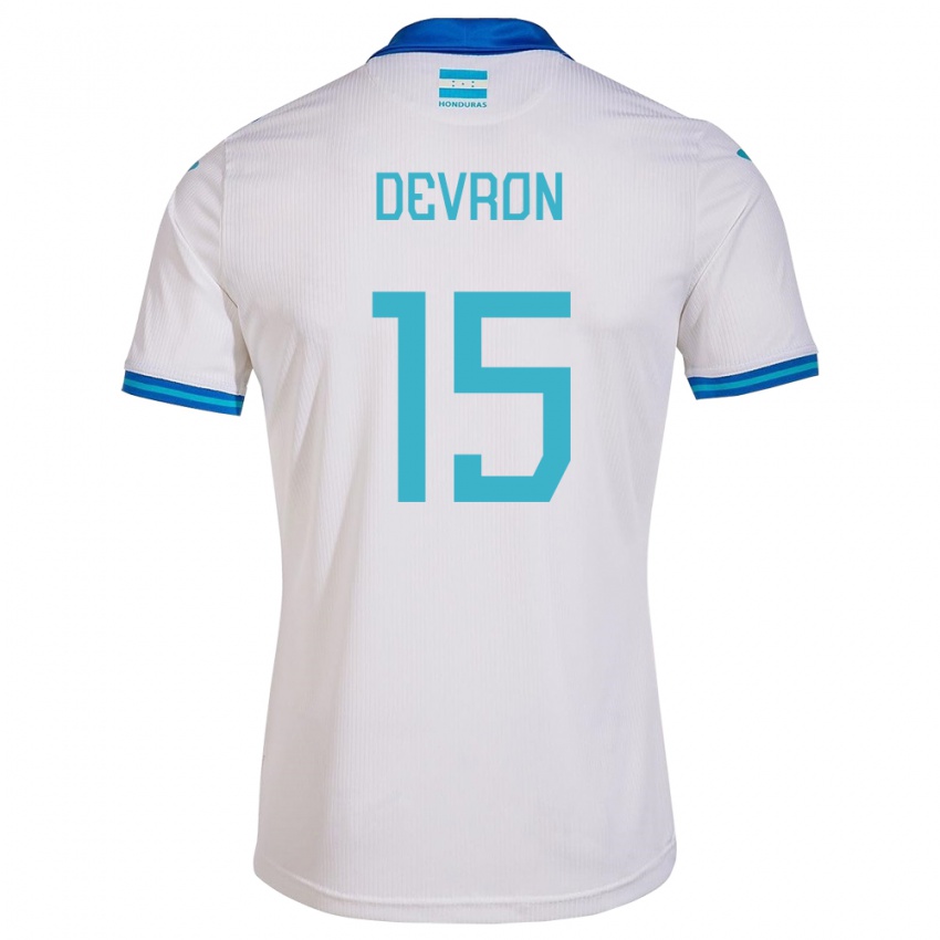 Niño Camiseta Honduras Devron García #15 Blanco 1ª Equipación 24-26 La Camisa Argentina