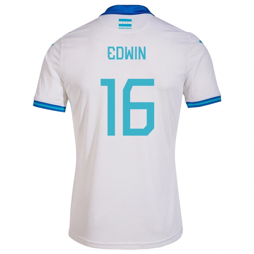 Niño Camiseta Honduras Edwin Rodríguez #16 Blanco 1ª Equipación 24-26 La Camisa Argentina