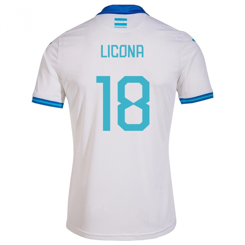 Niño Camiseta Honduras Marlon Licona #18 Blanco 1ª Equipación 24-26 La Camisa Argentina