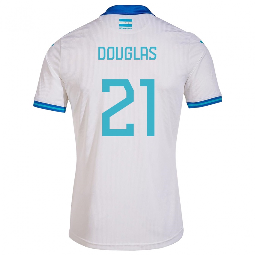 Niño Camiseta Honduras Douglas Martínez #21 Blanco 1ª Equipación 24-26 La Camisa Argentina