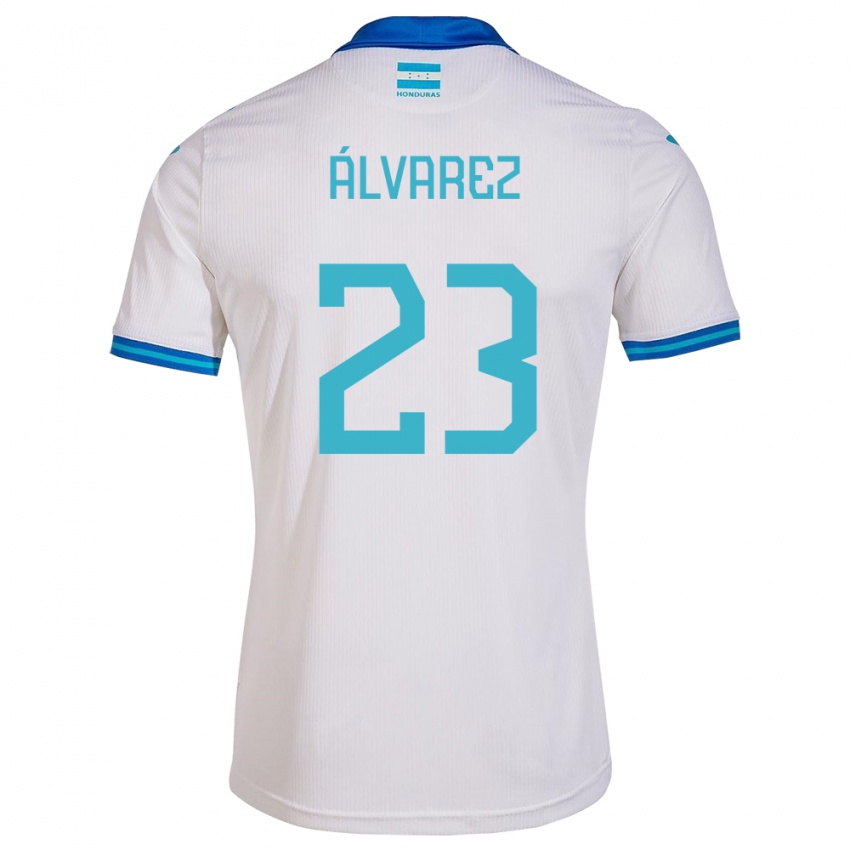 Niño Camiseta Honduras Jorge Álvarez #23 Blanco 1ª Equipación 24-26 La Camisa Argentina