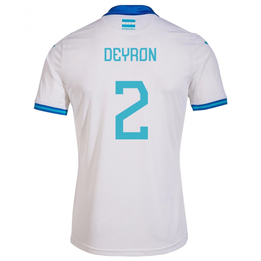 Niño Camiseta Honduras Deyron Martínez #2 Blanco 1ª Equipación 24-26 La Camisa Argentina