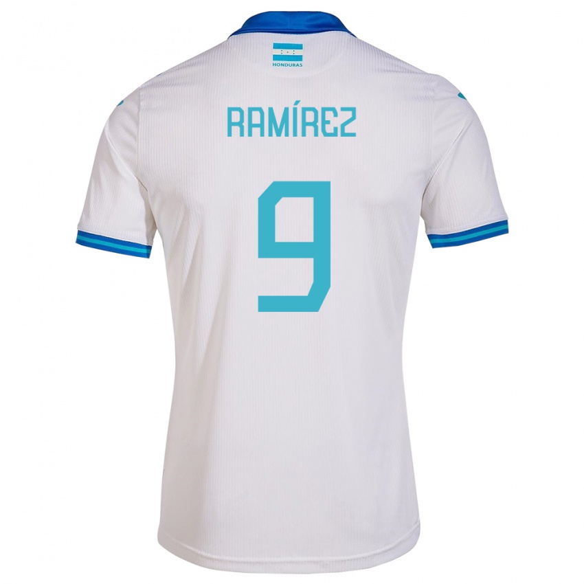 Niño Camiseta Honduras Truimali Ramírez #9 Blanco 1ª Equipación 24-26 La Camisa Argentina