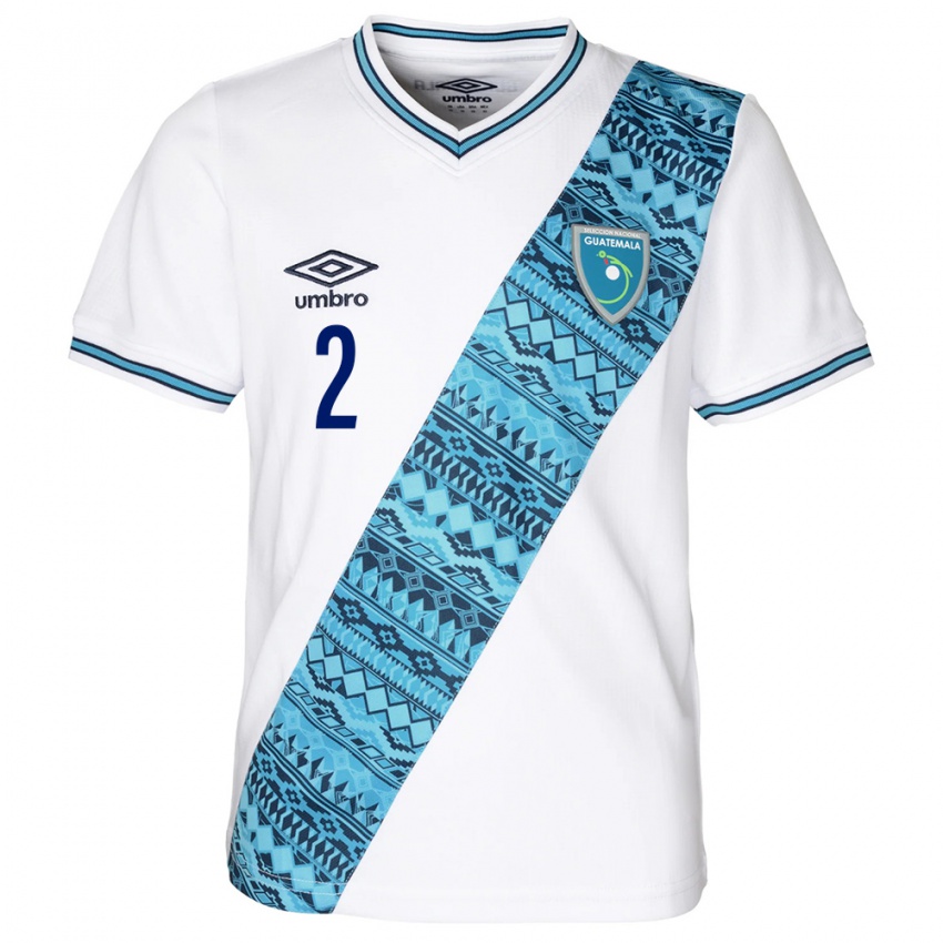 Niño Camiseta Guatemala Nicolás Chinchilla #2 Blanco 1ª Equipación 24-26 La Camisa Argentina