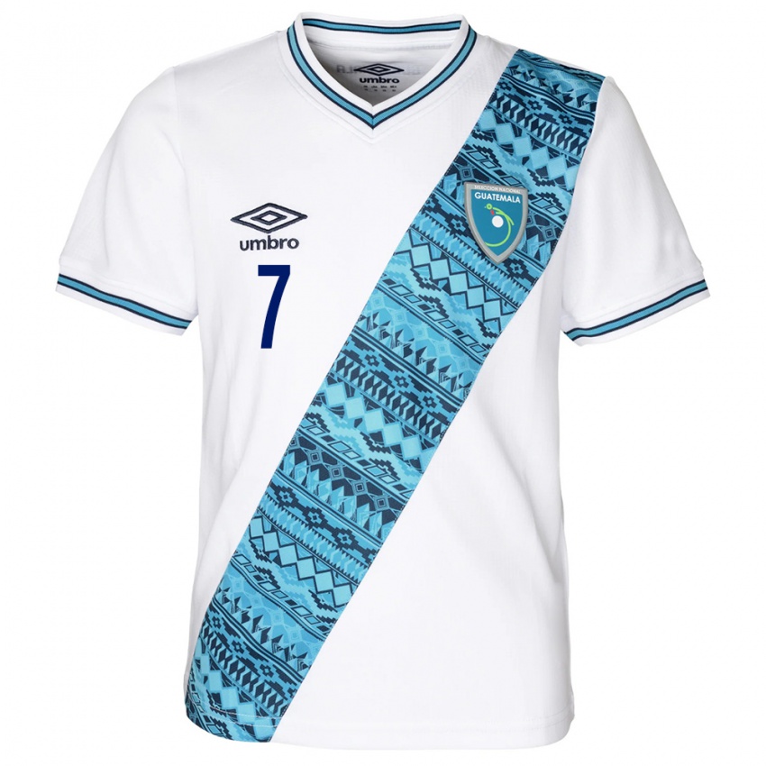 Niño Camiseta Guatemala Héctor Prillwitz #7 Blanco 1ª Equipación 24-26 La Camisa Argentina
