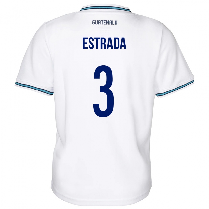 Niño Camiseta Guatemala Carlos Estrada #3 Blanco 1ª Equipación 24-26 La Camisa Argentina