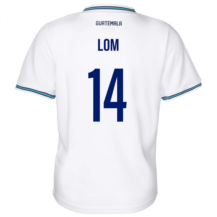 Niño Camiseta Guatemala Darwin Lom #14 Blanco 1ª Equipación 24-26 La Camisa Argentina