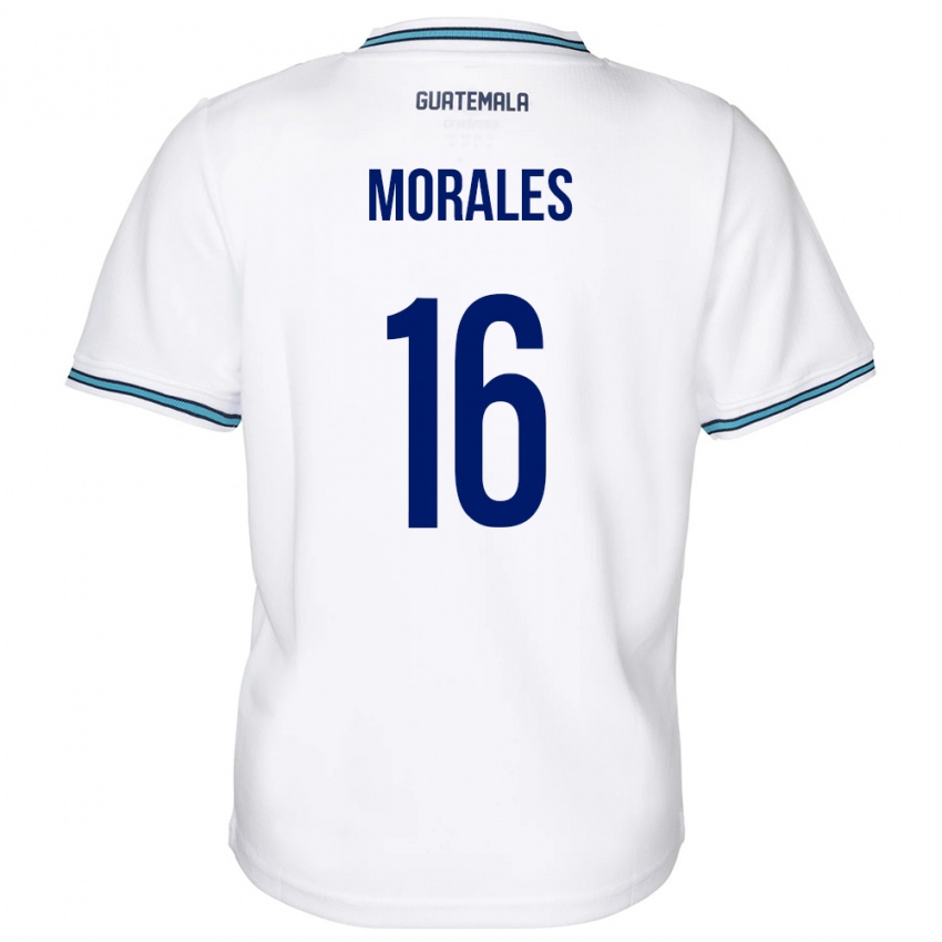 Niño Camiseta Guatemala José Morales #16 Blanco 1ª Equipación 24-26 La Camisa Argentina