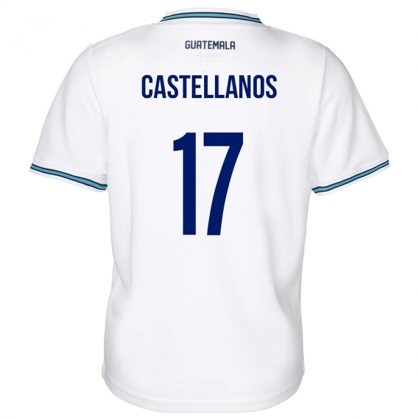 Niño Camiseta Guatemala Óscar Castellanos #17 Blanco 1ª Equipación 24-26 La Camisa Argentina