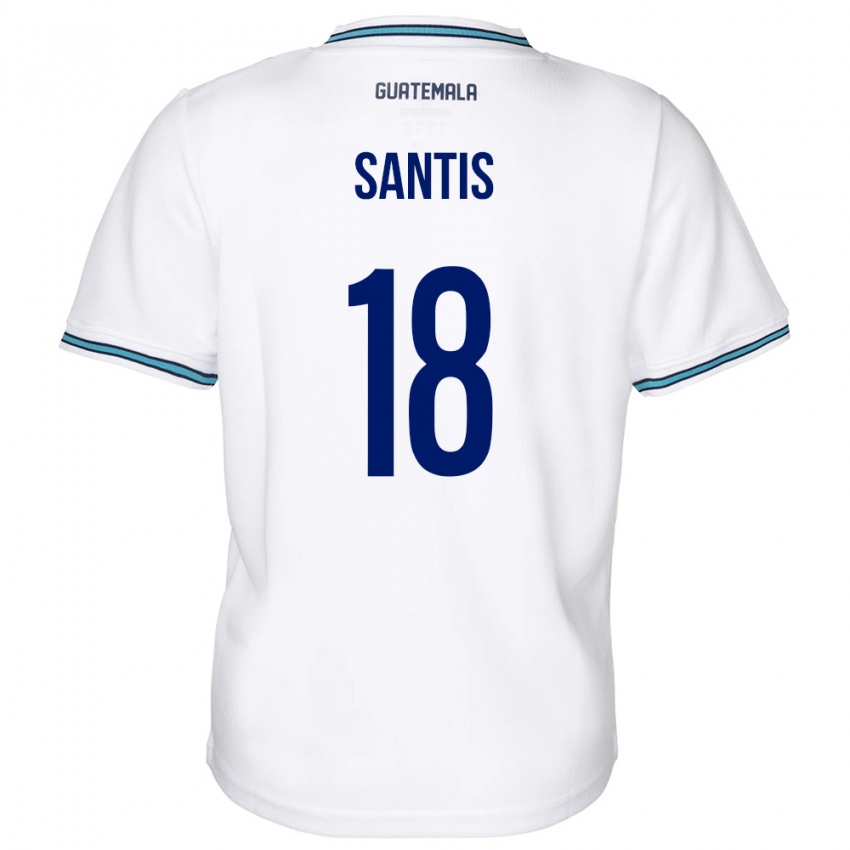 Niño Camiseta Guatemala Óscar Santis #18 Blanco 1ª Equipación 24-26 La Camisa Argentina