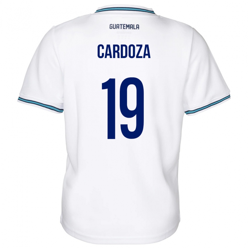 Niño Camiseta Guatemala Elmer Cardoza #19 Blanco 1ª Equipación 24-26 La Camisa Argentina