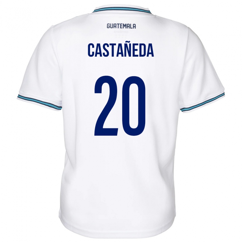 Niño Camiseta Guatemala Brayam Castañeda #20 Blanco 1ª Equipación 24-26 La Camisa Argentina