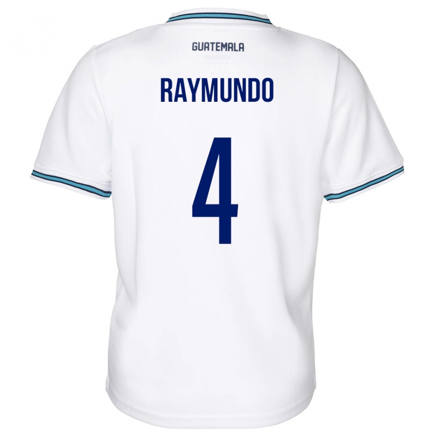 Niño Camiseta Guatemala Cristopher Raymundo #4 Blanco 1ª Equipación 24-26 La Camisa Argentina