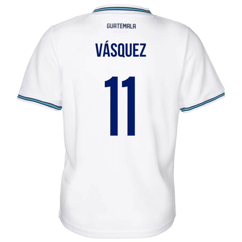 Niño Camiseta Guatemala Gabino Vásquez #11 Blanco 1ª Equipación 24-26 La Camisa Argentina