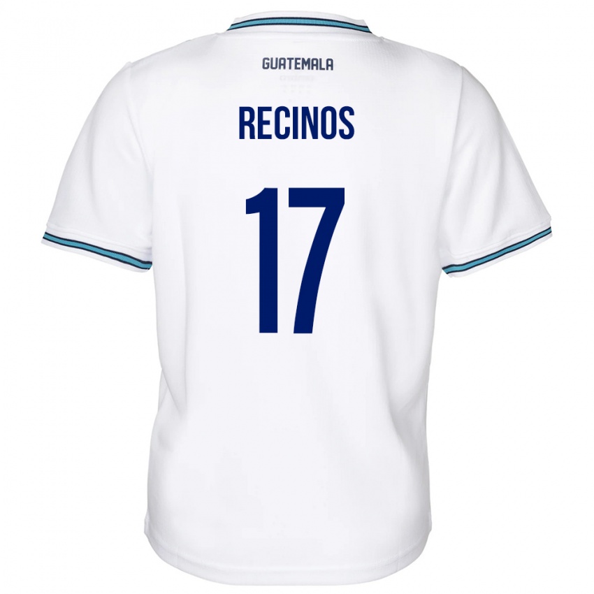 Niño Camiseta Guatemala Antony Recinos #17 Blanco 1ª Equipación 24-26 La Camisa Argentina