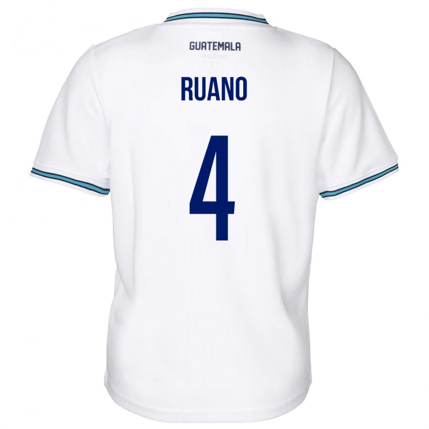 Niño Camiseta Guatemala Michelle Ruano #4 Blanco 1ª Equipación 24-26 La Camisa Argentina