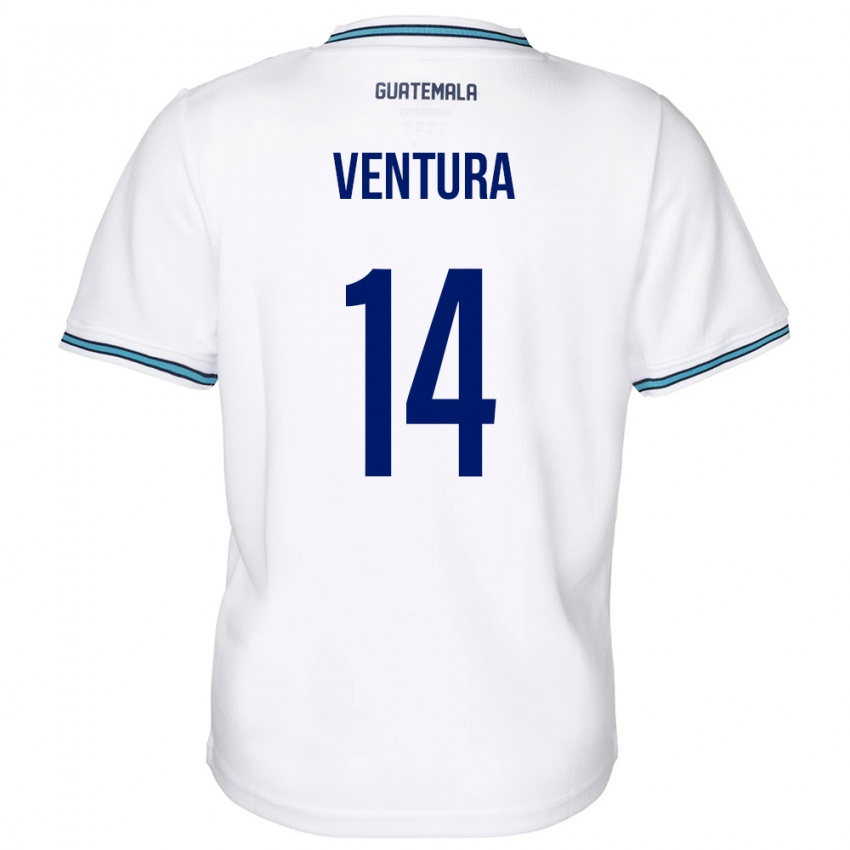 Niño Camiseta Guatemala Madelyn Ventura #14 Blanco 1ª Equipación 24-26 La Camisa Argentina