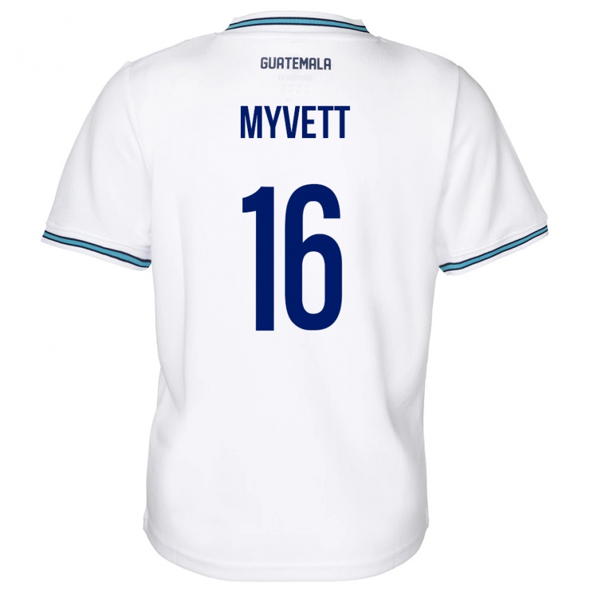 Niño Camiseta Guatemala Jemery Myvett #16 Blanco 1ª Equipación 24-26 La Camisa Argentina