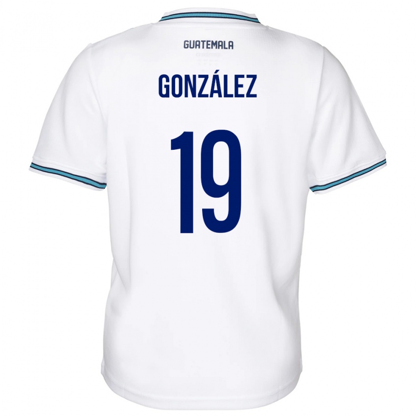 Niño Camiseta Guatemala Karen González #19 Blanco 1ª Equipación 24-26 La Camisa Argentina