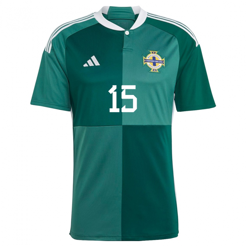 Niño Camiseta Irlanda Del Norte Rebecca Holloway #15 Verde 1ª Equipación 24-26 La Camisa Argentina