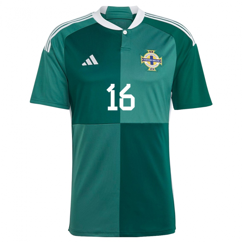 Niño Camiseta Irlanda Del Norte Nadene Caldwell #16 Verde 1ª Equipación 24-26 La Camisa Argentina