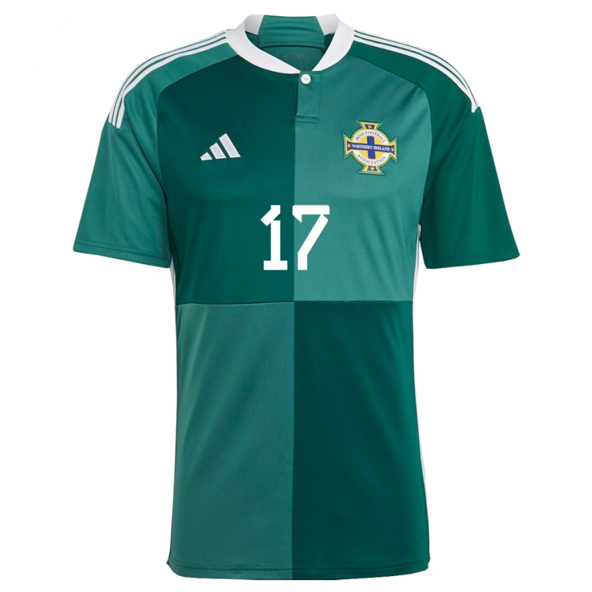 Niño Camiseta Irlanda Del Norte Paddy Mcnair #17 Verde 1ª Equipación 24-26 La Camisa Argentina