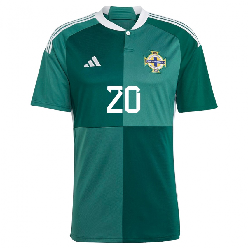 Niño Camiseta Irlanda Del Norte Ceadach O’neill #20 Verde 1ª Equipación 24-26 La Camisa Argentina