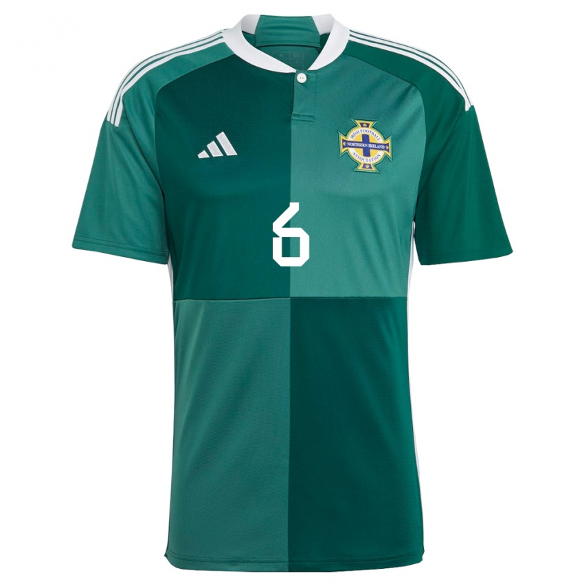 Niño Camiseta Irlanda Del Norte Jamie Mcdonnell #6 Verde 1ª Equipación 24-26 La Camisa Argentina