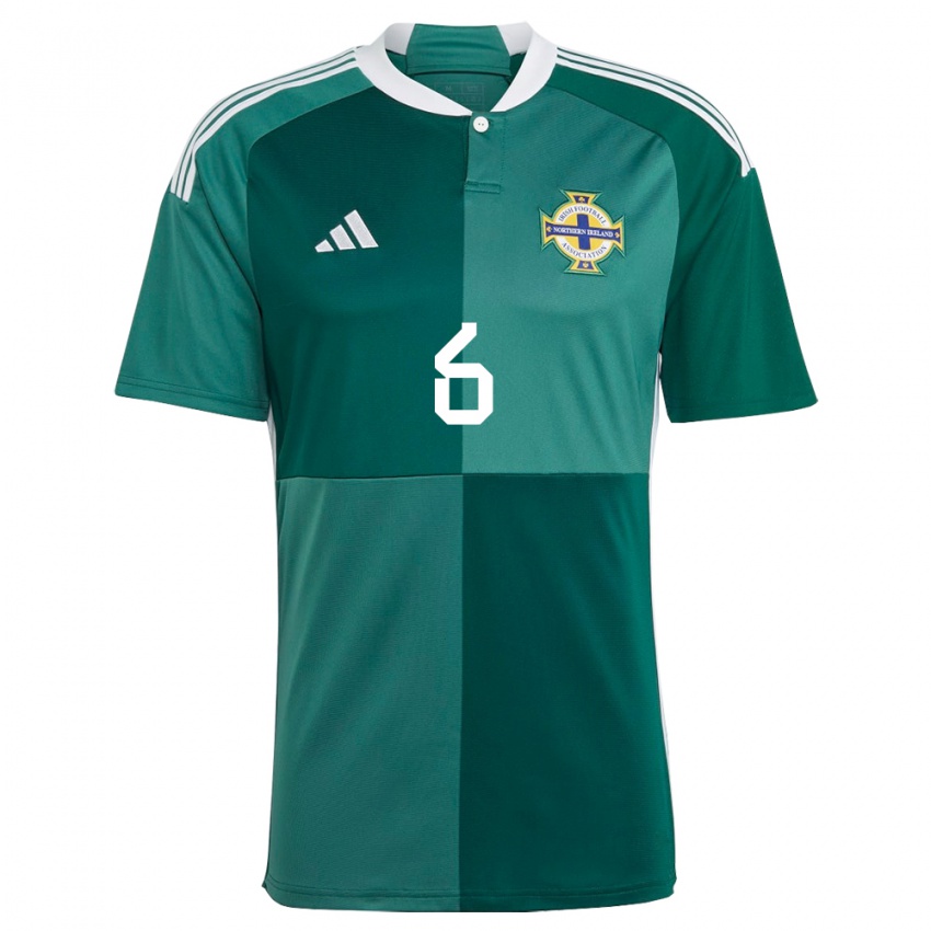 Niño Camiseta Irlanda Del Norte Ryan Donnelly #6 Verde 1ª Equipación 24-26 La Camisa Argentina