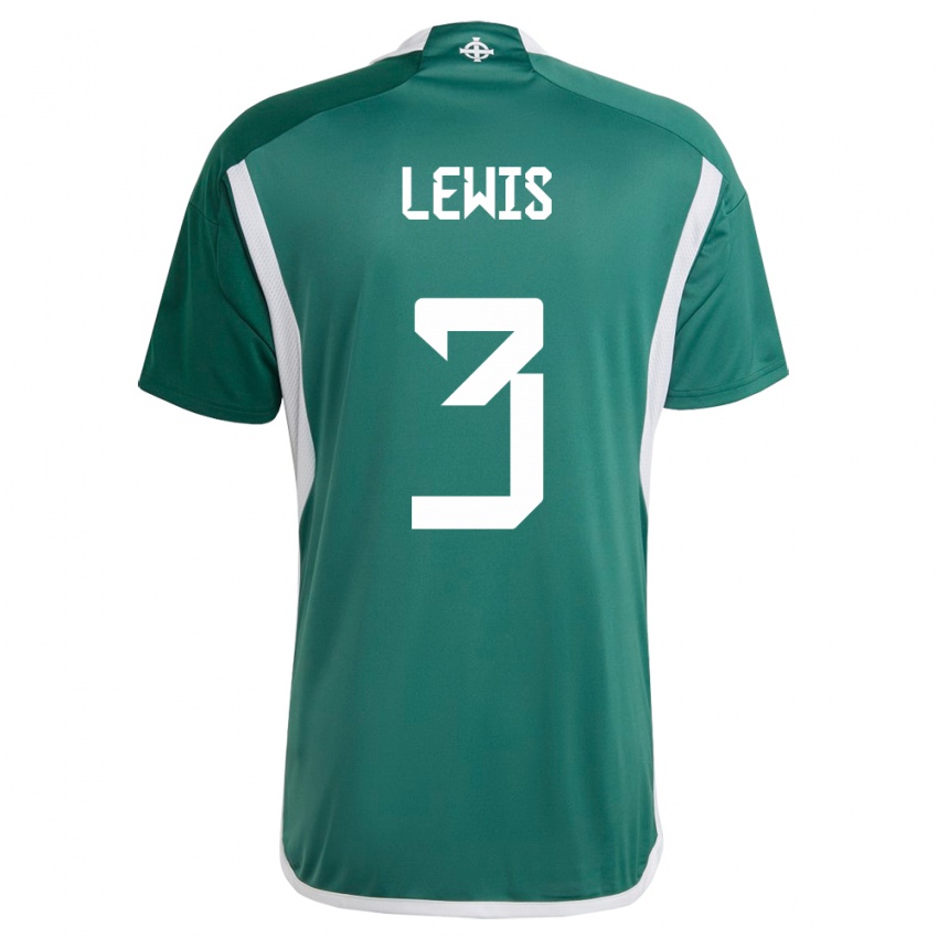 Niño Camiseta Irlanda Del Norte Jamal Lewis #3 Verde 1ª Equipación 24-26 La Camisa Argentina