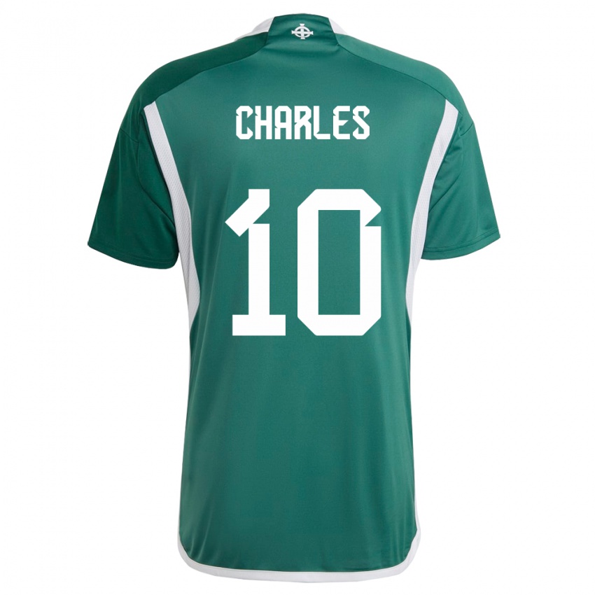 Niño Camiseta Irlanda Del Norte Dion Charles #10 Verde 1ª Equipación 24-26 La Camisa Argentina