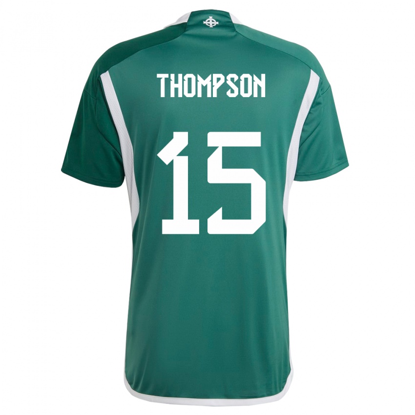 Niño Camiseta Irlanda Del Norte Jordan Thompson #15 Verde 1ª Equipación 24-26 La Camisa Argentina