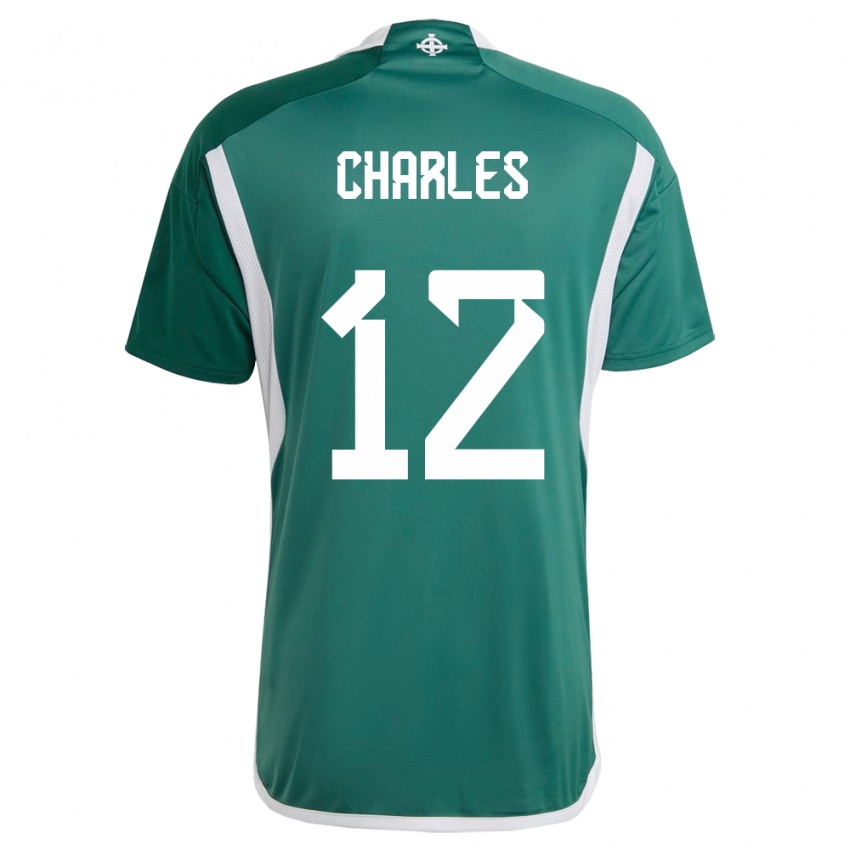 Niño Camiseta Irlanda Del Norte Pierce Charles #12 Verde 1ª Equipación 24-26 La Camisa Argentina