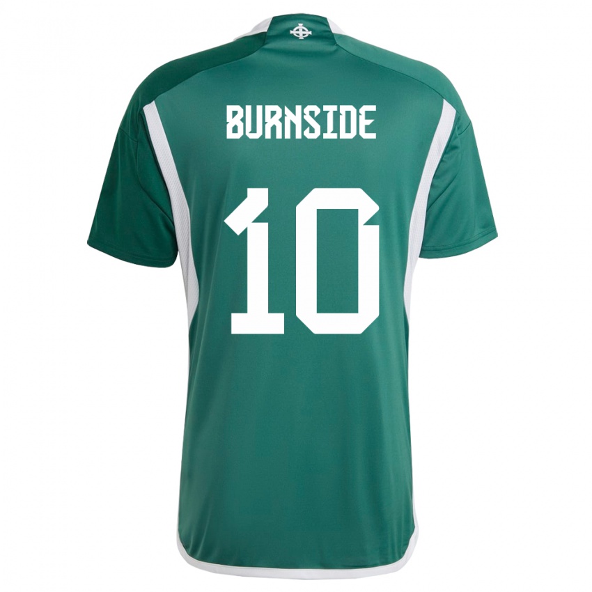 Niño Camiseta Irlanda Del Norte Callum Burnside #10 Verde 1ª Equipación 24-26 La Camisa Argentina