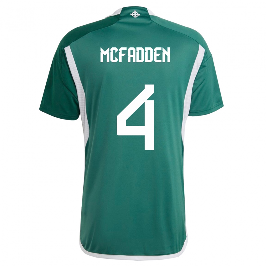 Niño Camiseta Irlanda Del Norte Sarah Mcfadden #4 Verde 1ª Equipación 24-26 La Camisa Argentina