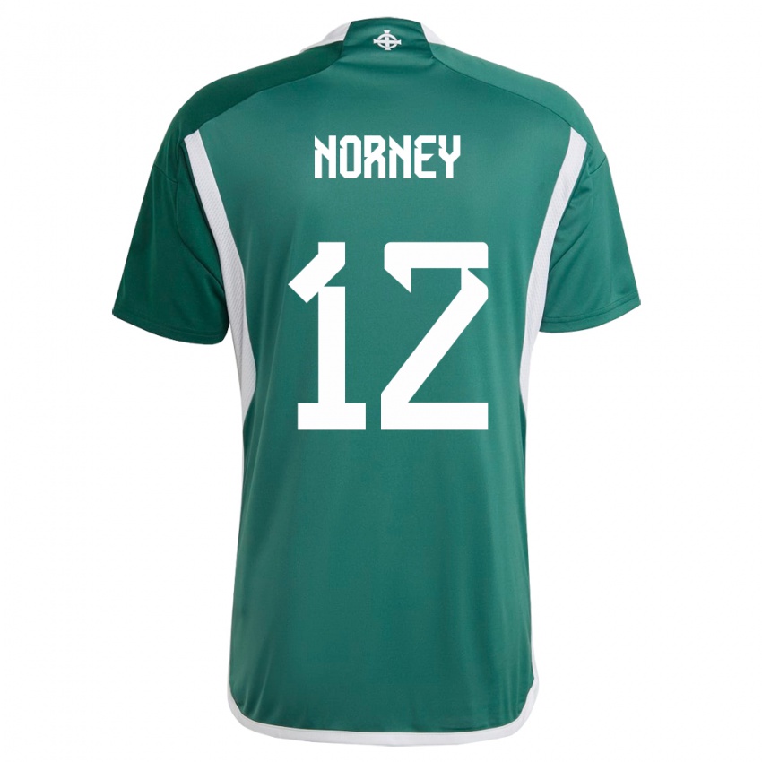 Niño Camiseta Irlanda Del Norte Rachael Norney #12 Verde 1ª Equipación 24-26 La Camisa Argentina