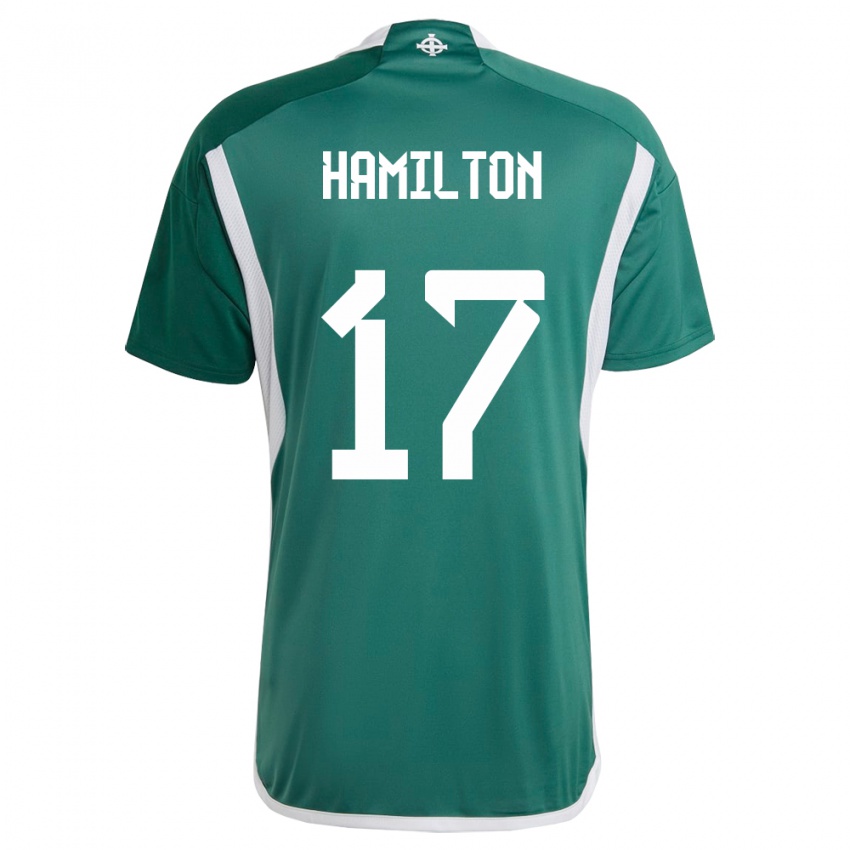 Niño Camiseta Irlanda Del Norte Caragh Hamilton #17 Verde 1ª Equipación 24-26 La Camisa Argentina