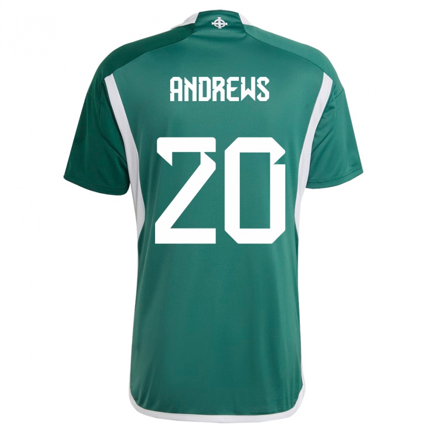 Niño Camiseta Irlanda Del Norte Joely Andrews #20 Verde 1ª Equipación 24-26 La Camisa Argentina