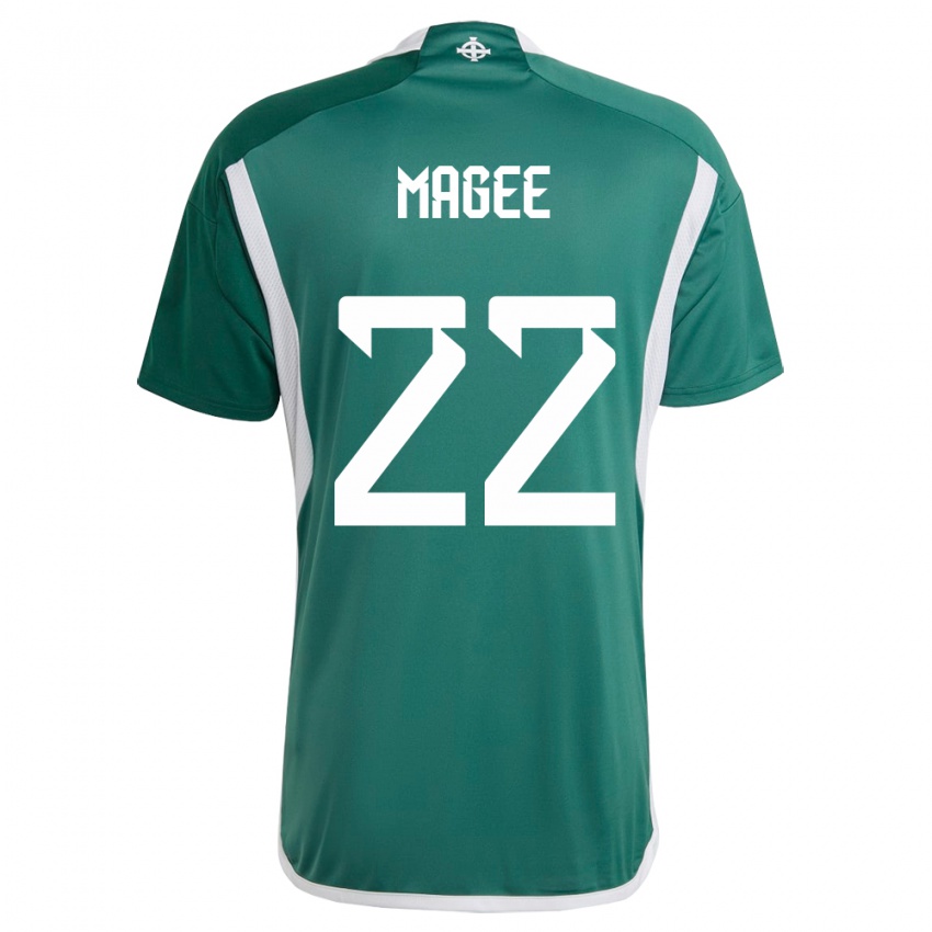 Niño Camiseta Irlanda Del Norte Abbie Magee #22 Verde 1ª Equipación 24-26 La Camisa Argentina