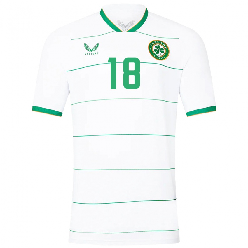 Niño Camiseta Irlanda Leanne Kiernan #18 Blanco 2ª Equipación 24-26 La Camisa Argentina