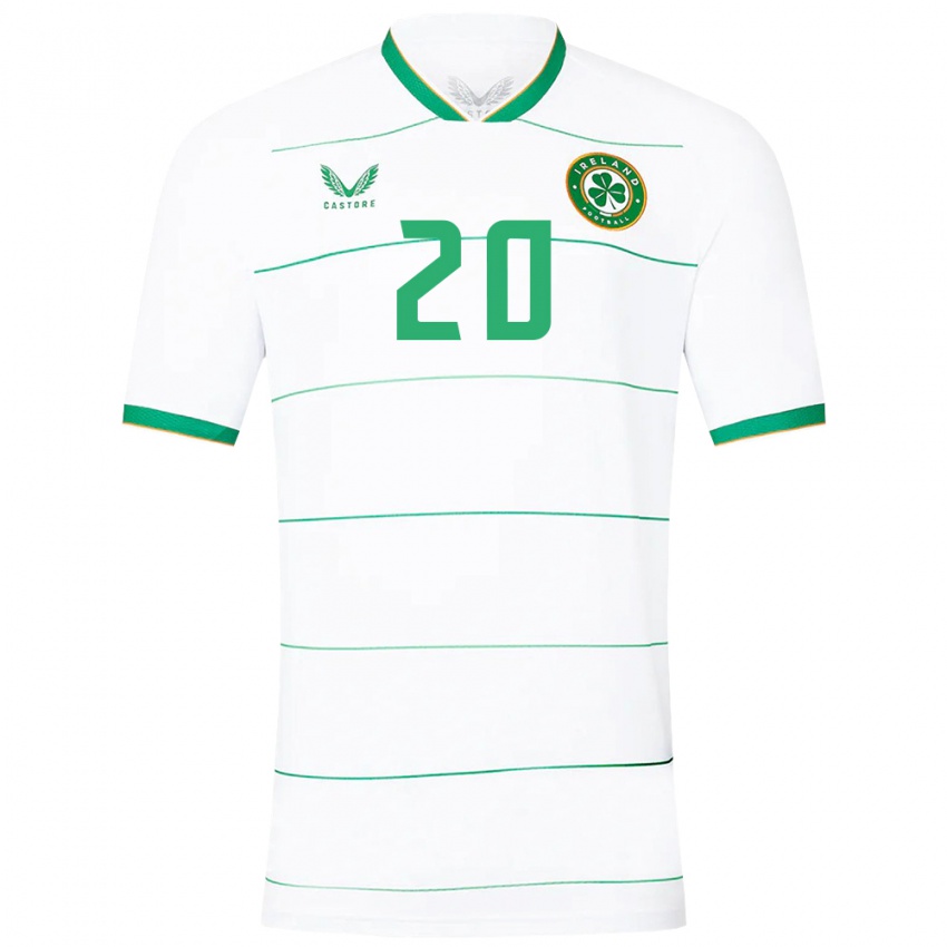 Niño Camiseta Irlanda Mikey Johnston #20 Blanco 2ª Equipación 24-26 La Camisa Argentina