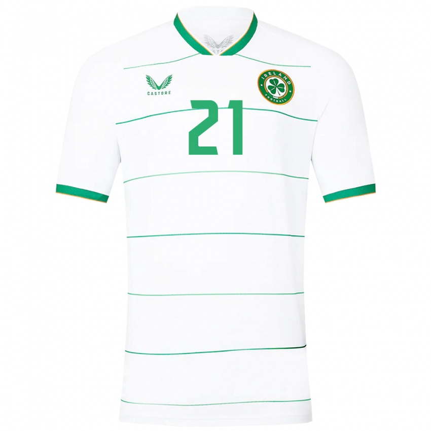 Niño Camiseta Irlanda Lily Agg #21 Blanco 2ª Equipación 24-26 La Camisa Argentina