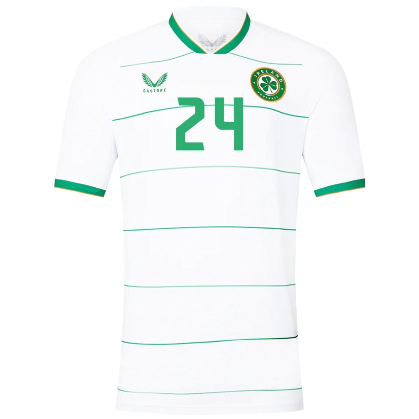 Niño Camiseta Irlanda Sean Roughan #24 Blanco 2ª Equipación 24-26 La Camisa Argentina