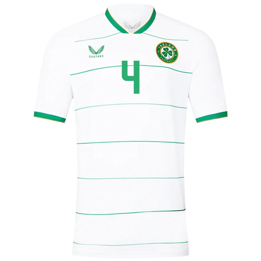 Niño Camiseta Irlanda Cathal Heffernan #4 Blanco 2ª Equipación 24-26 La Camisa Argentina