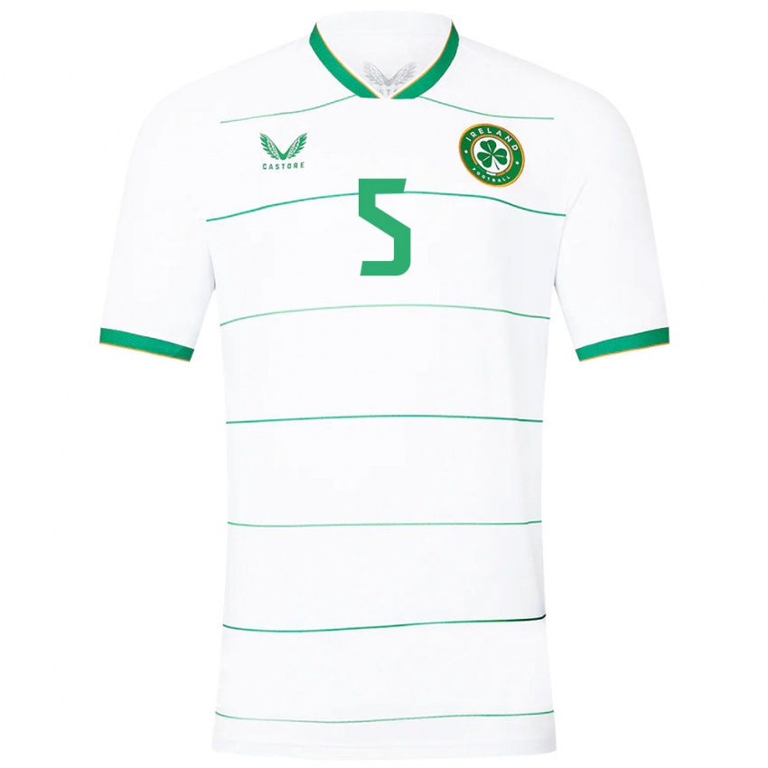 Niño Camiseta Irlanda Niamh Fahey #5 Blanco 2ª Equipación 24-26 La Camisa Argentina