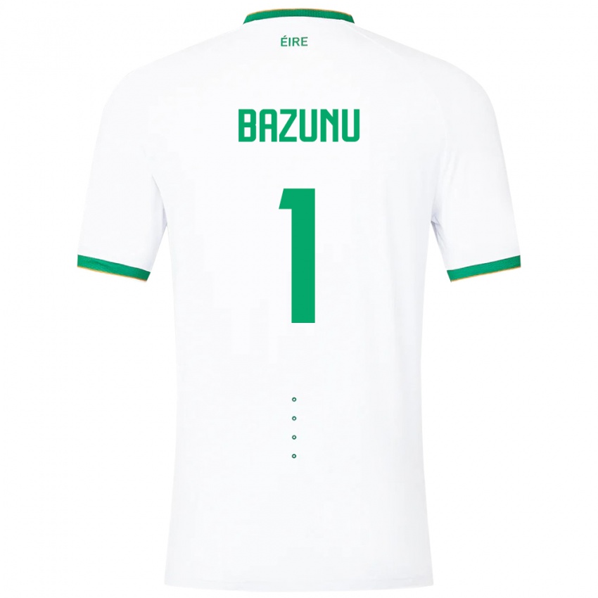 Niño Camiseta Irlanda Gavin Bazunu #1 Blanco 2ª Equipación 24-26 La Camisa Argentina