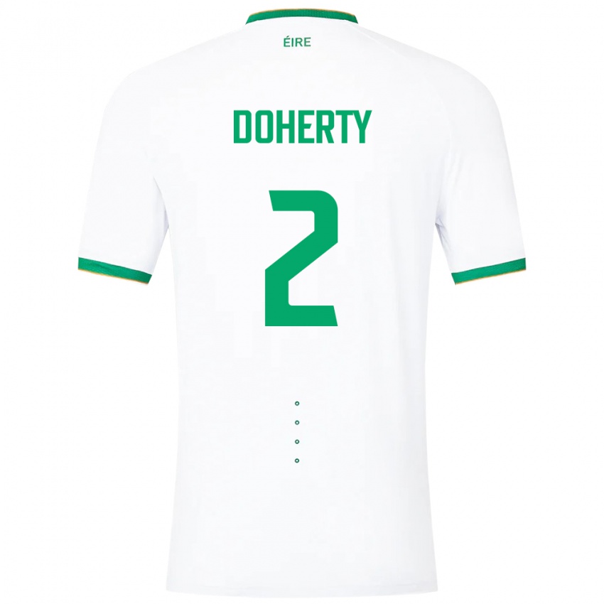 Niño Camiseta Irlanda Matt Doherty #2 Blanco 2ª Equipación 24-26 La Camisa Argentina