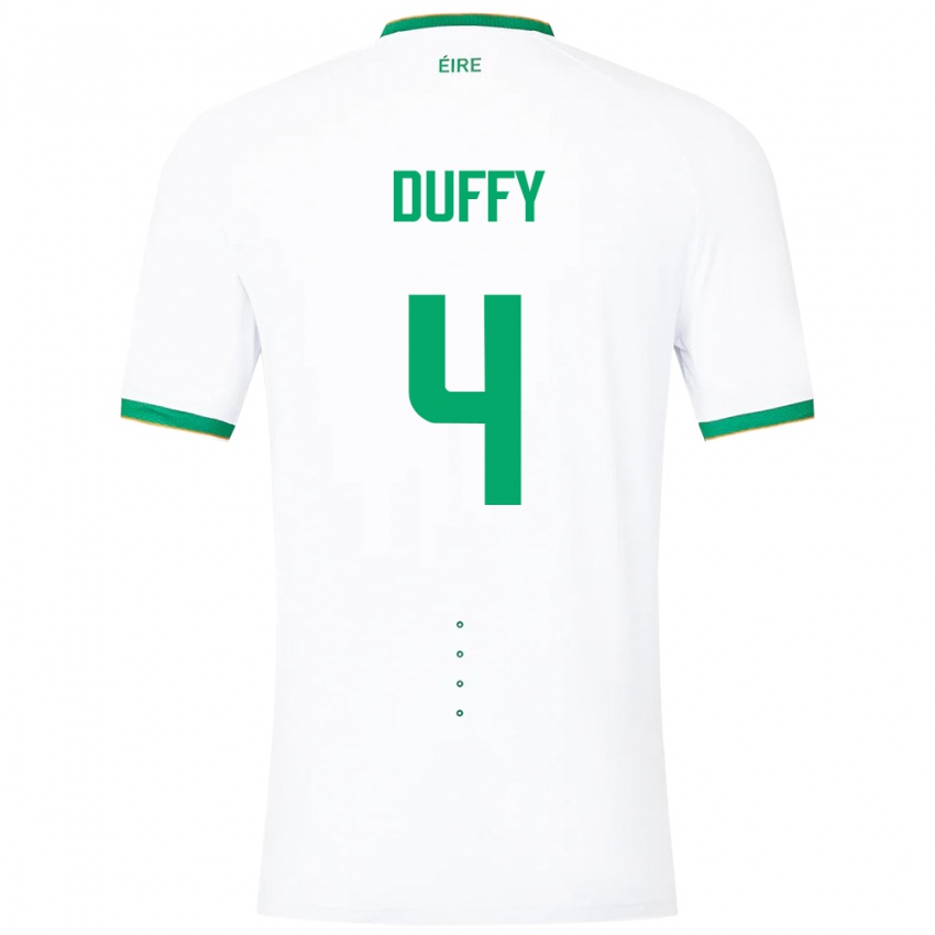 Niño Camiseta Irlanda Shane Duffy #4 Blanco 2ª Equipación 24-26 La Camisa Argentina